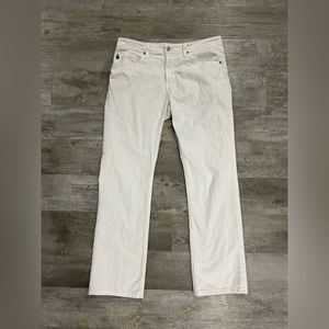 Mens Adriano Goldschmied White Jeans “The Protege” Straight Leg Fit 34x34